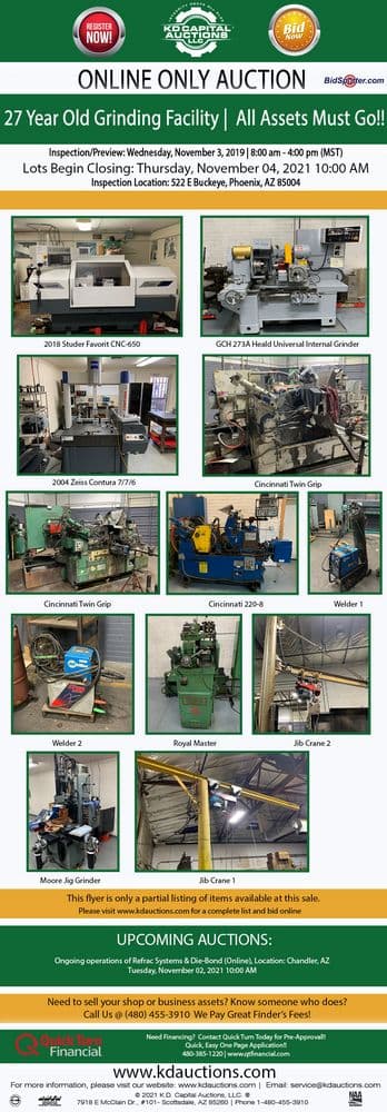 27-Year Precision Grinding Facility — Phoenix, AZ