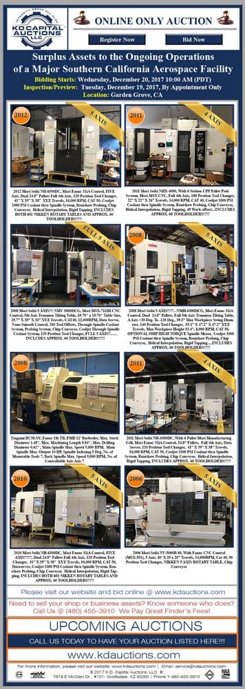 5-Axis Mori Seiki CNC Sale — Arizona