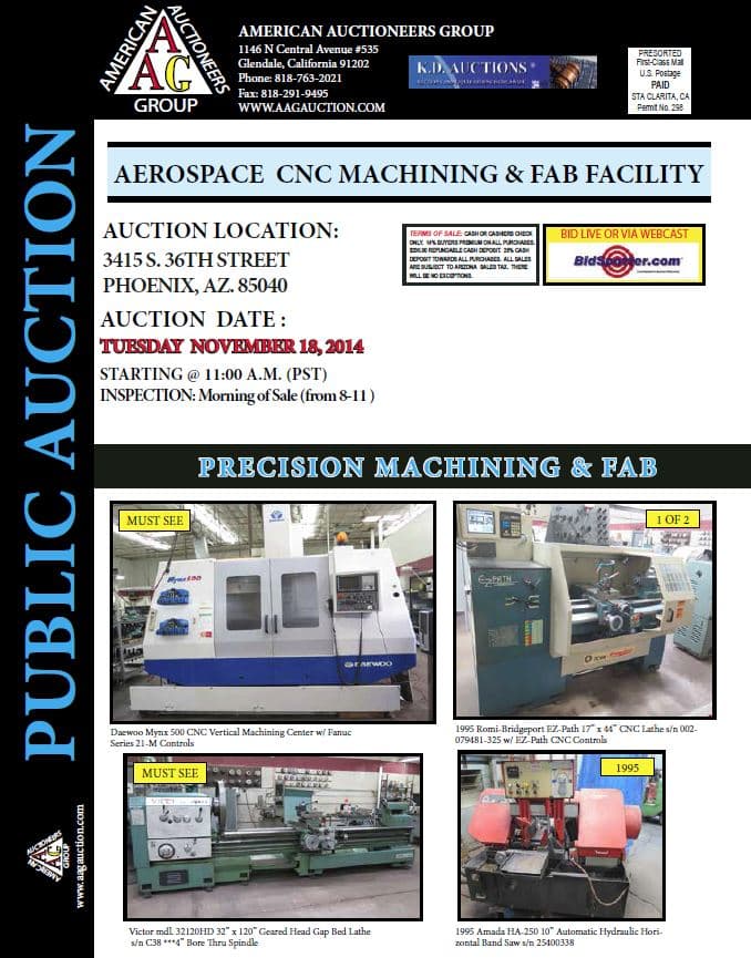 Aerospace CNC Machining Facility — Arizona (Joint Venture)