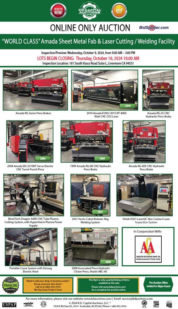 Amada Sheet Metal, Laser & Welding — Livermore, CA