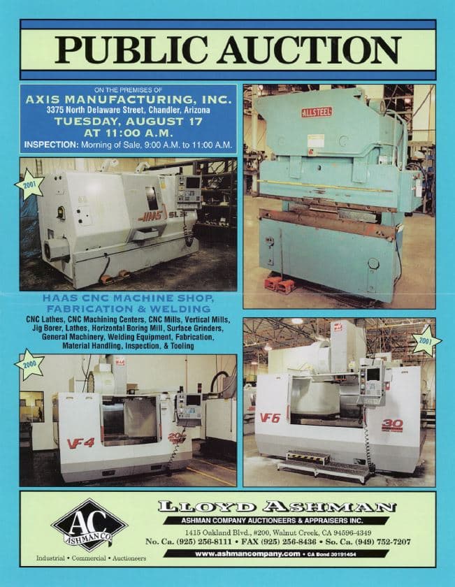 Axis Manufacturing Inc — Chandler, AZ