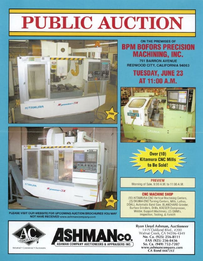 BPM Bofors Precision Machining Inc — Redwood City, CA