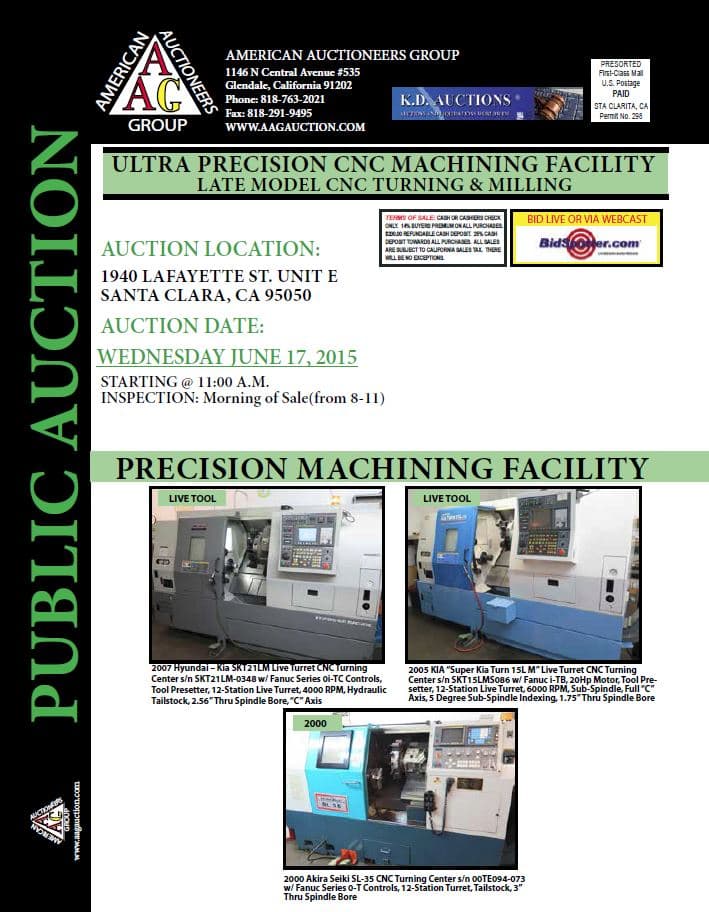 CNC Machine Shop — Complete Closure, Northern California