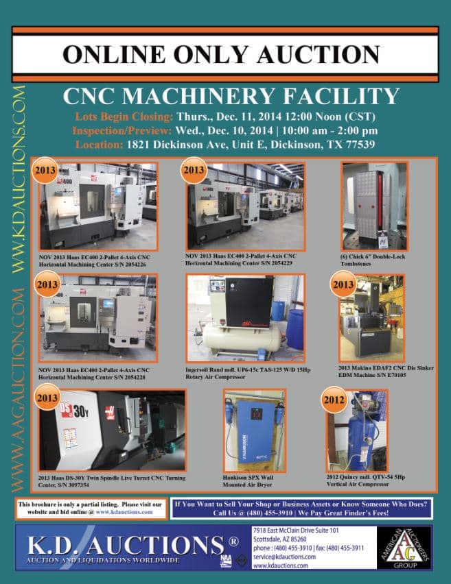 CNC Machining Facility — Complete Closure, Dickinson TX