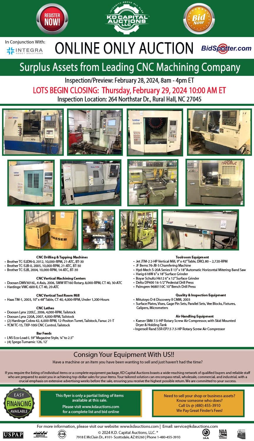 CNC Machining Facility — Rural Hall, NC