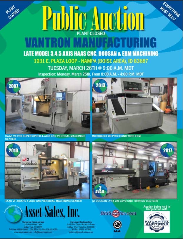Complete CNC Machine Shop — Idaho
