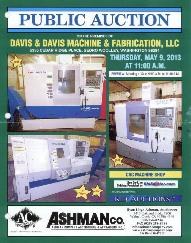 Davis & Davis Machine & Fabrication — Complete Liquidation, Albuquerque NM