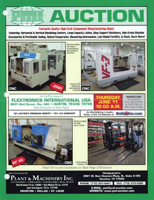 Flextronics International USA — Austin, TX (Second Auction)
