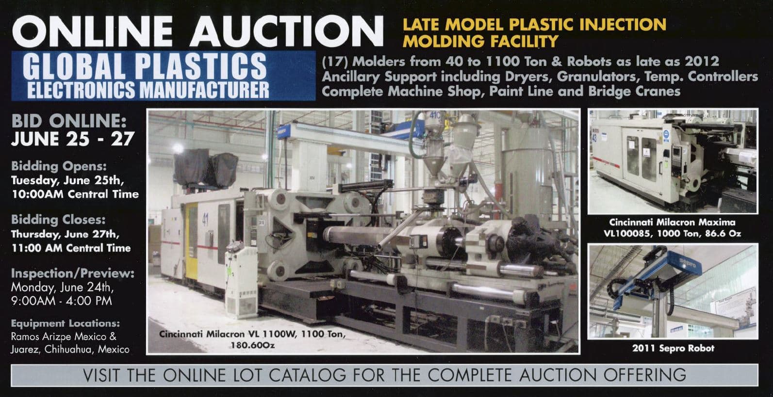 Global Plastics & Electronics Manufacturer — Facility Liquidation, Ramos Arizpe Mexico