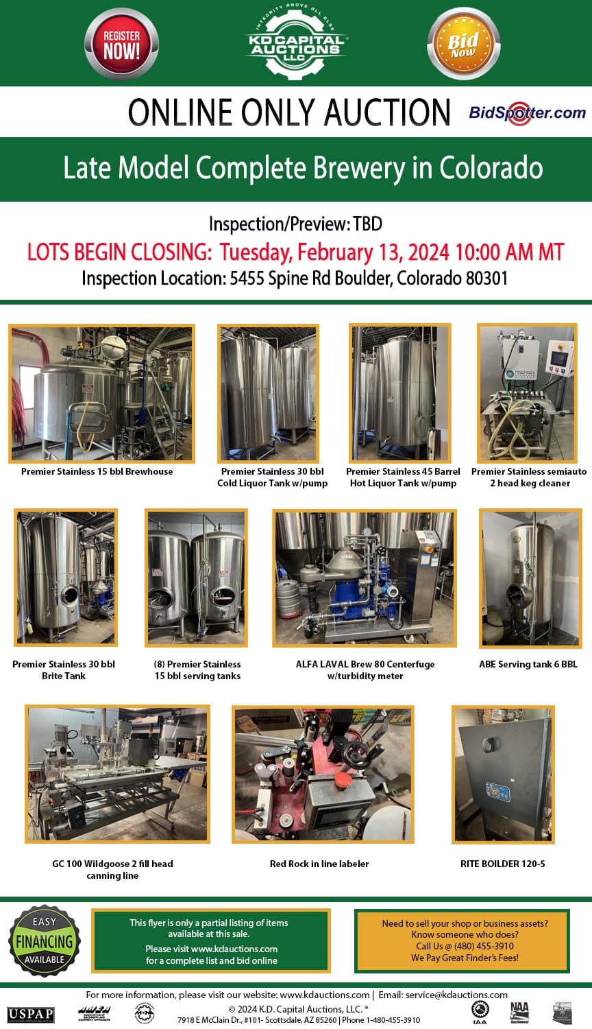 Late-Model Complete Brewery — Boulder, CO