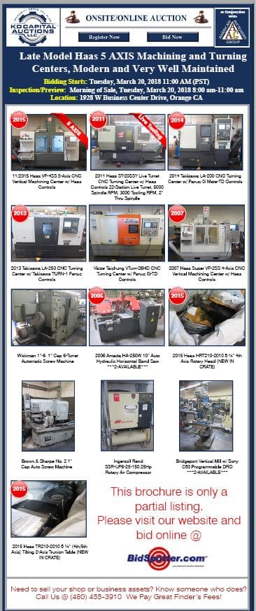 Major Modern CNC & Automatics Shop — Orange, CA