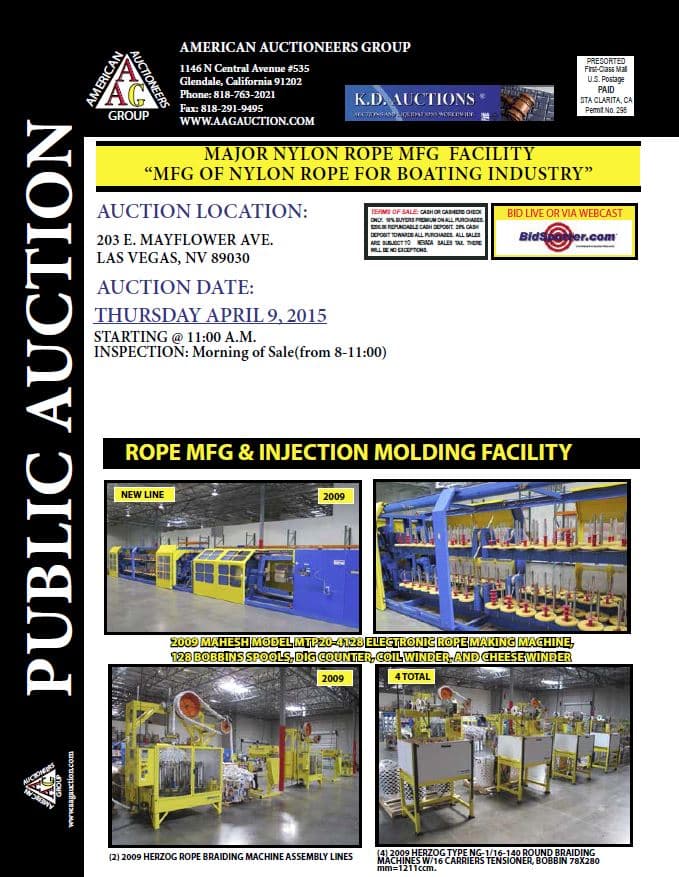Manufacturing Facility — Complete Liquidation, Nevada