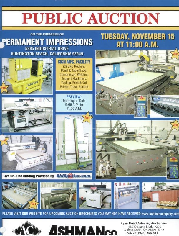 Permanent Impressions — Second Location Complete Liquidation, Sarasota FL