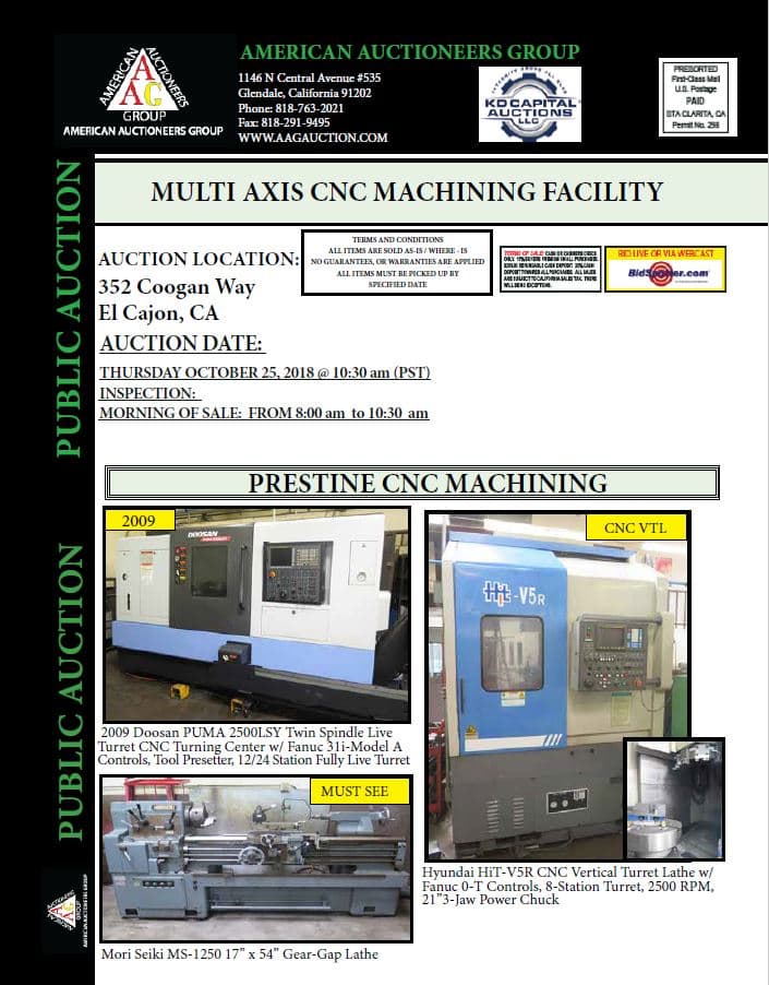 Pristine CNC Machining Facility — San Diego, CA