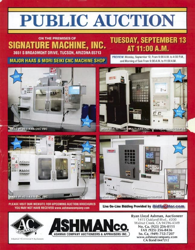 Signature Machine Inc — Tucson, AZ