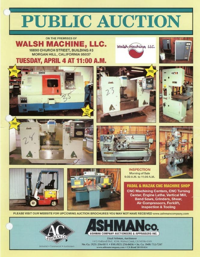 Walsh Machine LLC — Morgan Hill, CA