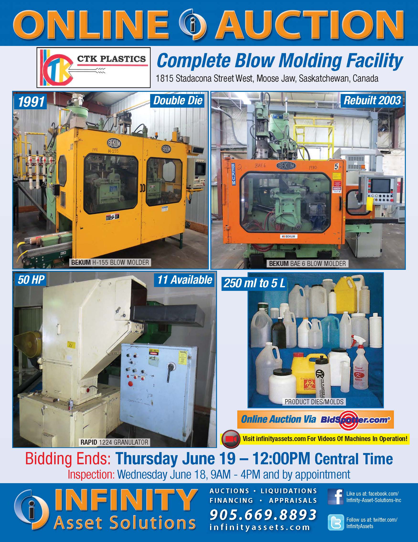 Webcast Auction — Infinity Asset Solutions, Multiple Locations