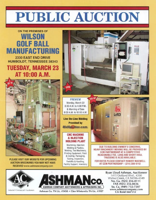 Wilson Golf Ball Manufacturing — Humboldt, TN