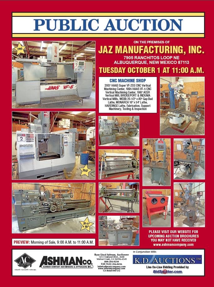 Late Model Haas CNC Machine Shop — Arizona