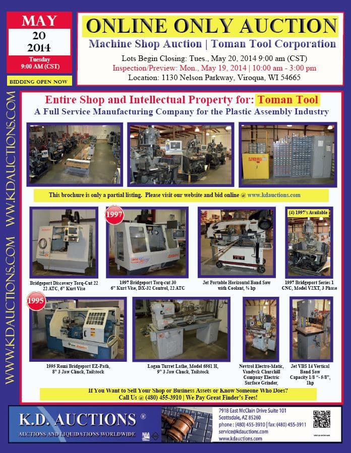 CNC Machine Shop Auction — Wisconsin