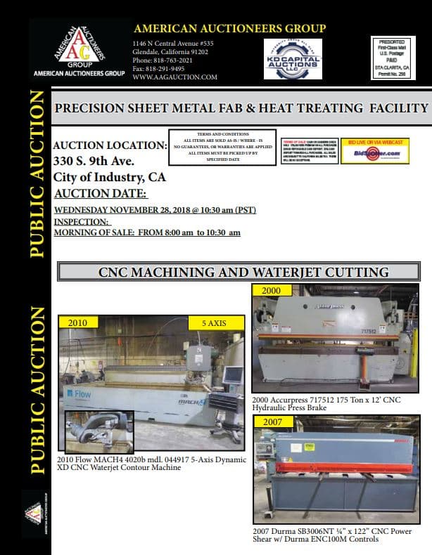Precision Sheet Metal Fab & Heat Treating Facility — City of Industry, CA