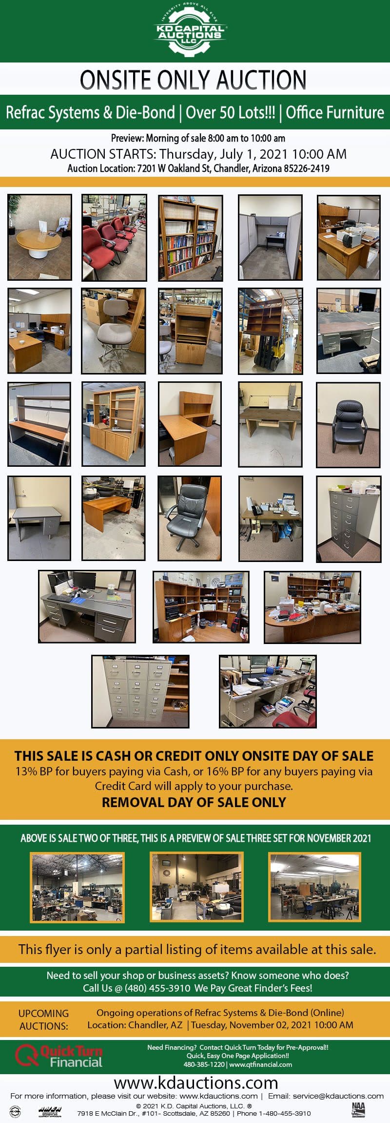 Refrac Systems — Second Auction, Die Bond Equipment, Chandler, AZ
