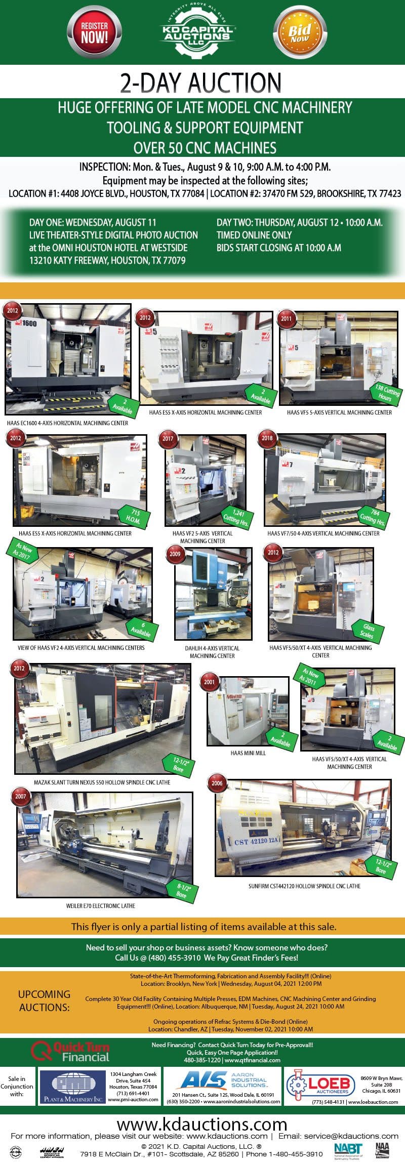 Two CNC Gun Drilling & Honing Facilities — Houston, TX