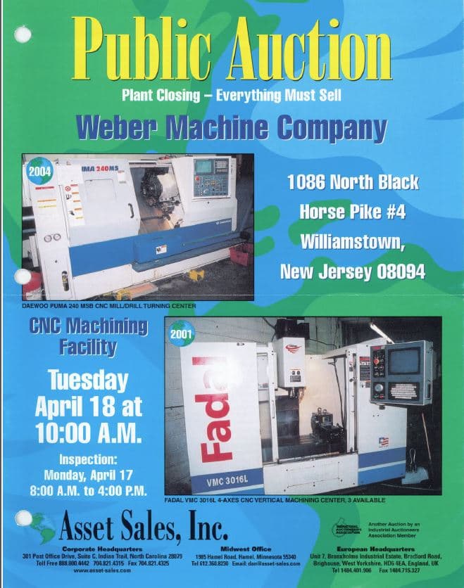 Weber Machine Company — Williamstown, NJ