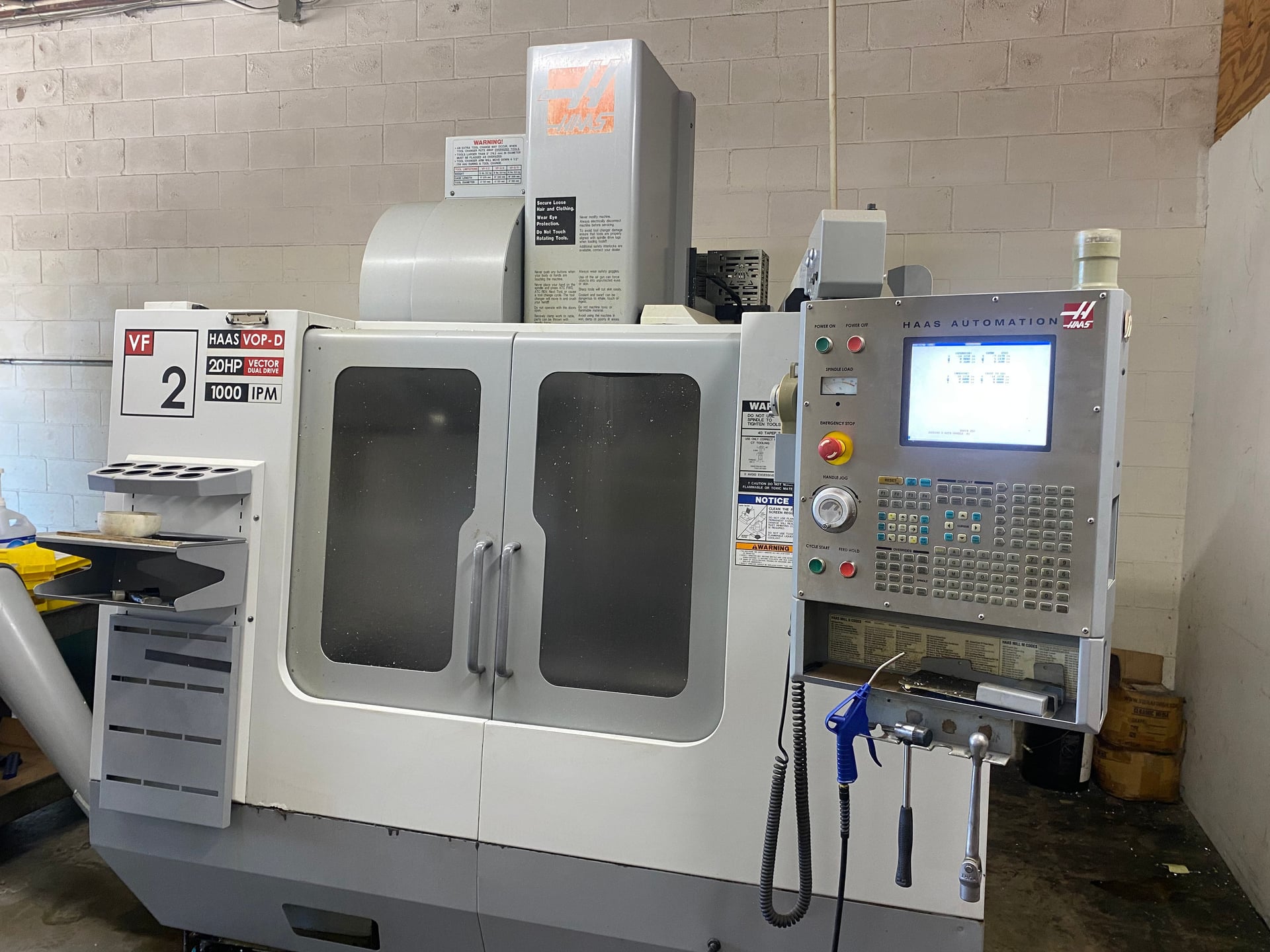 2005 Haas VF-2D CNC Vertical Machining Center S/N 45547