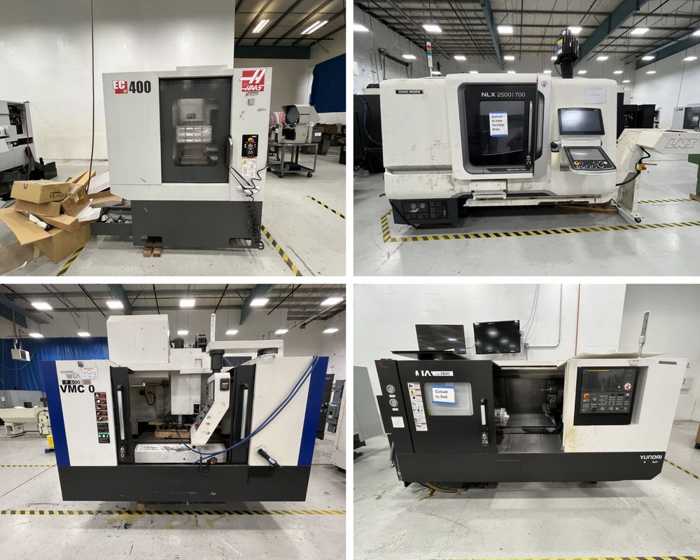 Surplus Assets Available Due to Expansion and Growth of Large Precision Machining Operation (ONLINE) Location: Arlington, WA. 98223